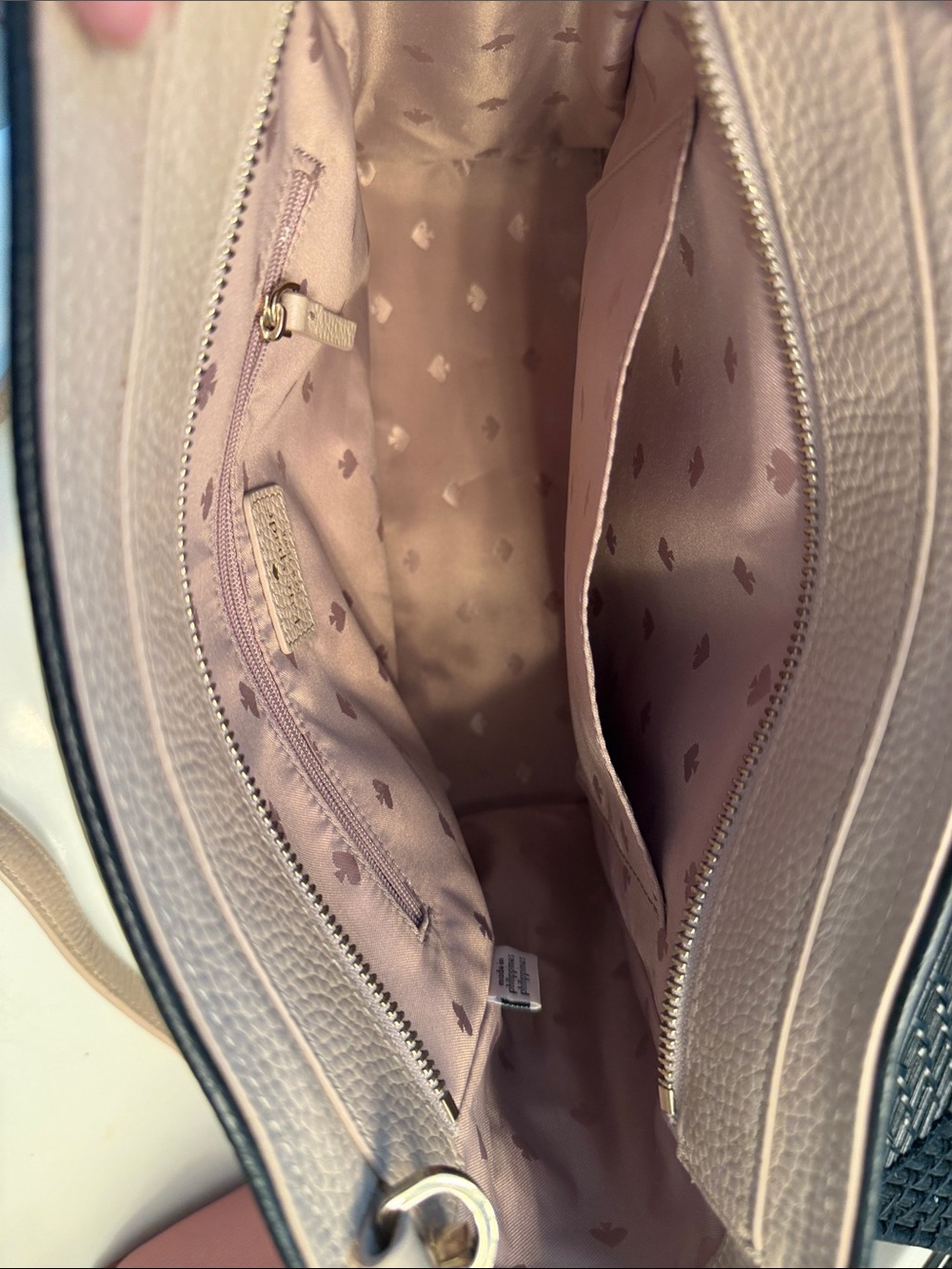 kate spade Blush Pink Pebbled Satchel with Black Tassel - Picture 5 of 5